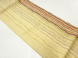 よろけ縞織出し袋帯